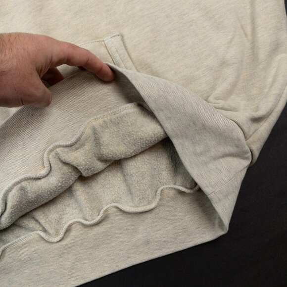 Polo Ralph Lauren Logo Hoodie Men's XL The Big Fit Beige Over-Dyed Fleece - Picture 9 of 14